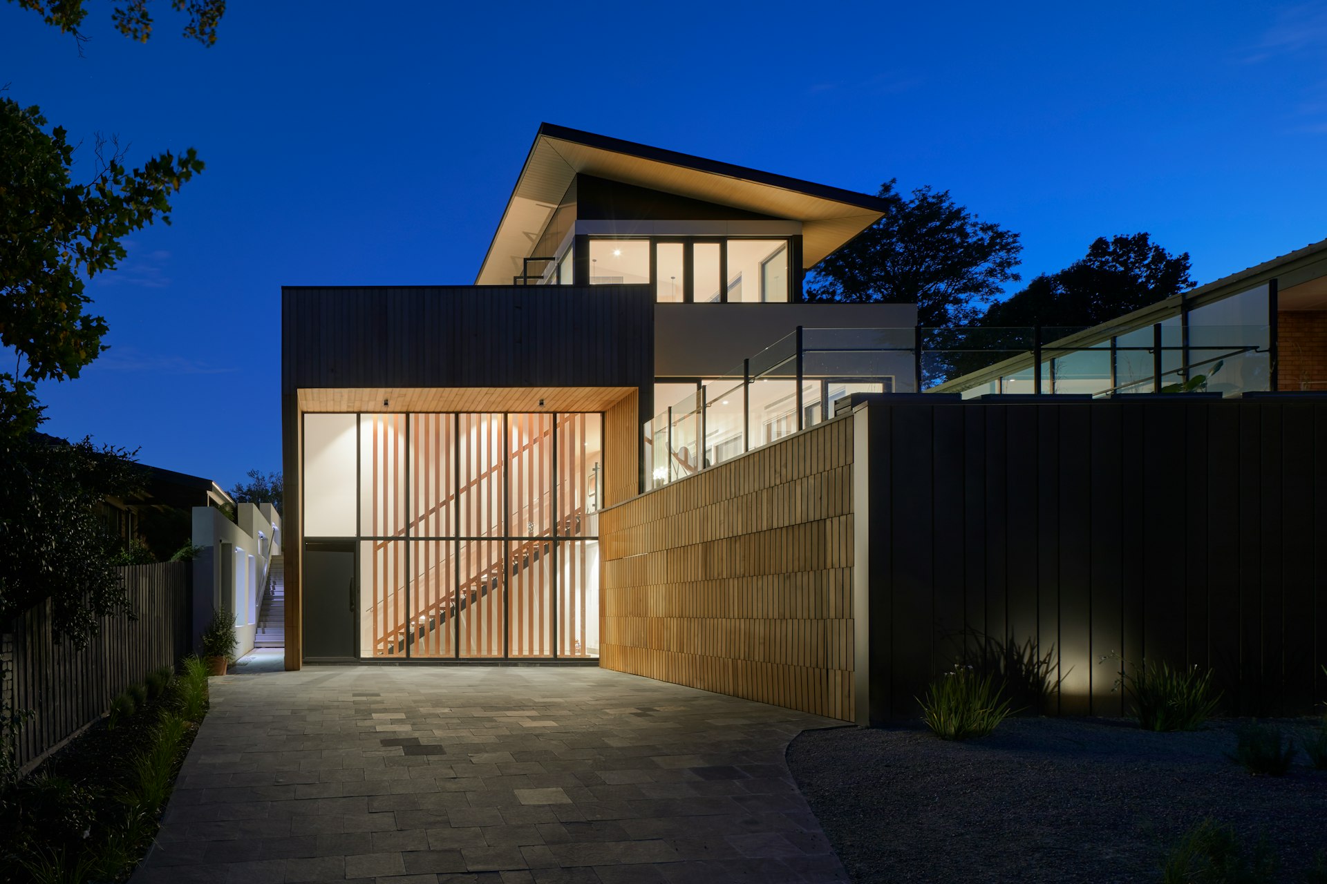 brown wooden house during night time